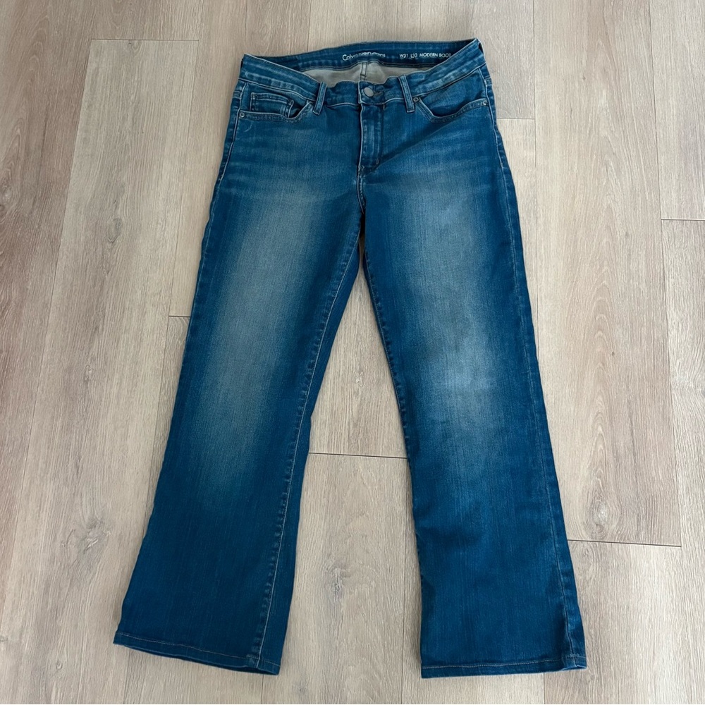 Calvin Klein Jeans Womens Jeans Size 31 X 30 Deep Blue Modern Boot Super Stretch